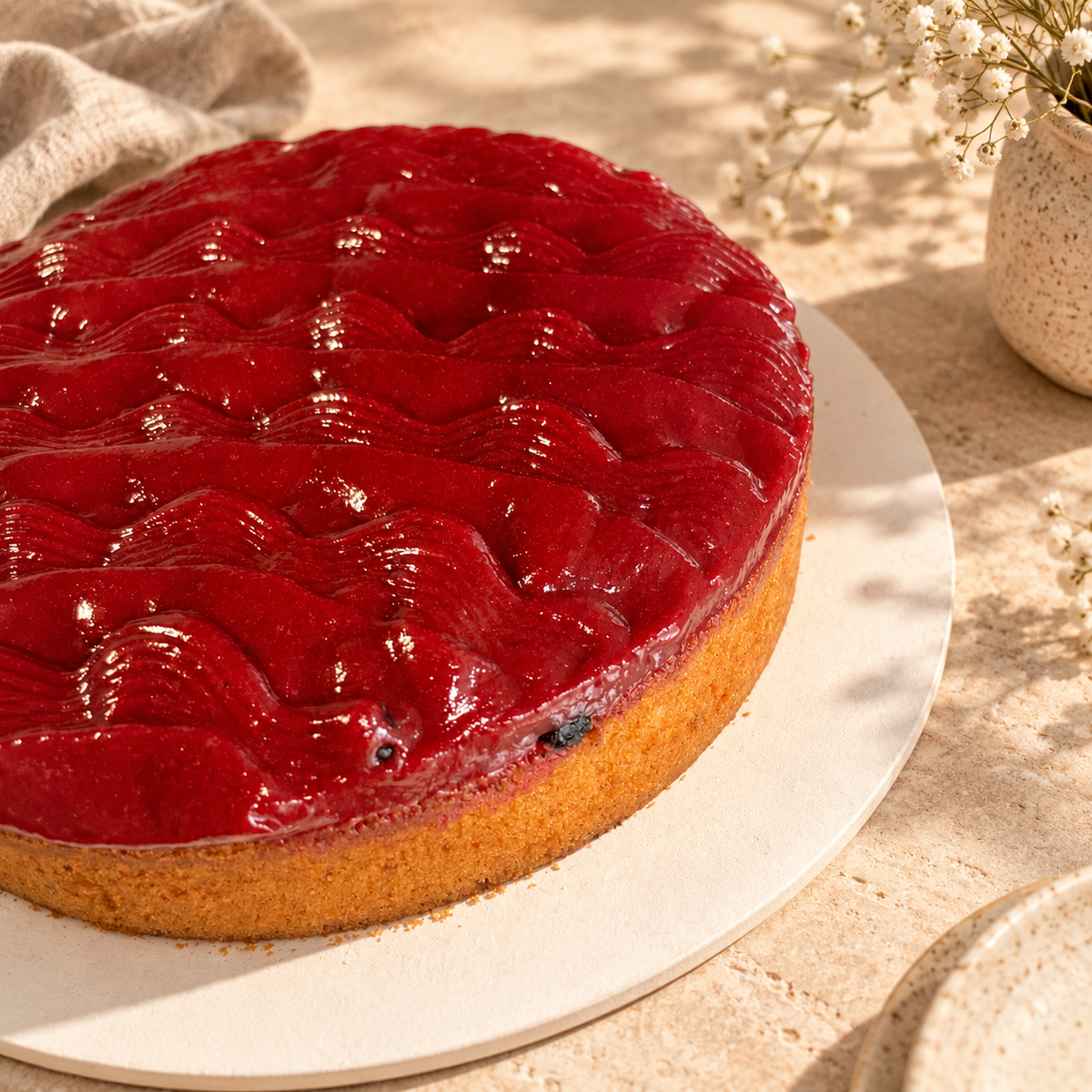 Le financier framboise