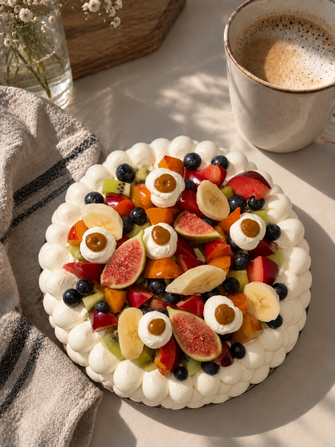 Pavlova fruits de saison
